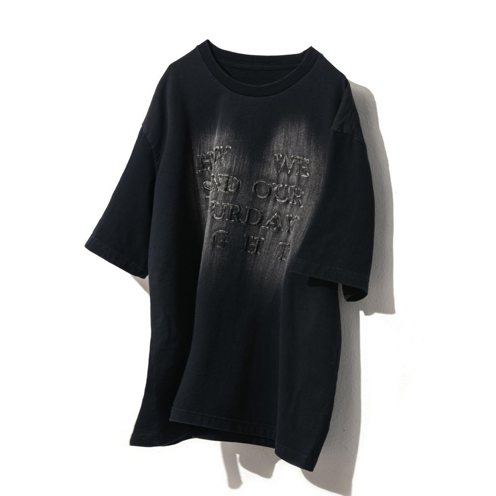 [6/19 예약배송] BRUSH FADING HALF SLEEVE T-SHIRTS (BLACK)