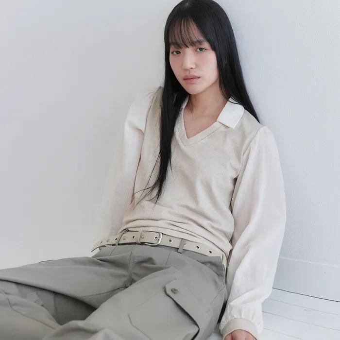 [29cm단독] JERSEY SHIRTS TOP [ BEIGE ]