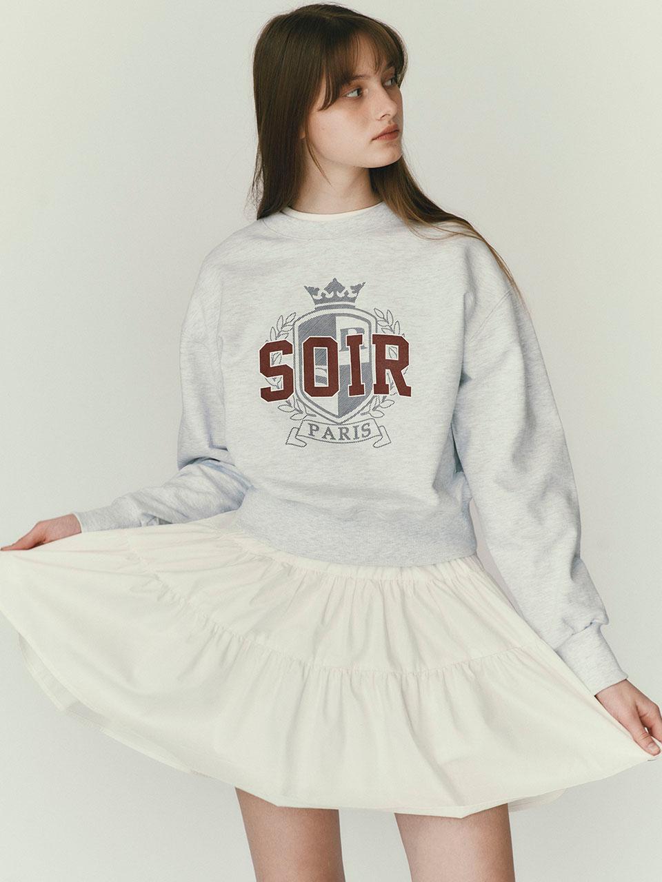 SHIRRING BANDING SKIRT - IVORY