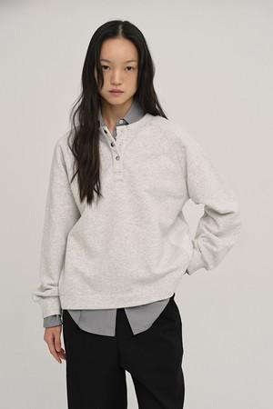 W 리버서블 스웨트 맨투맨 Oatmeal