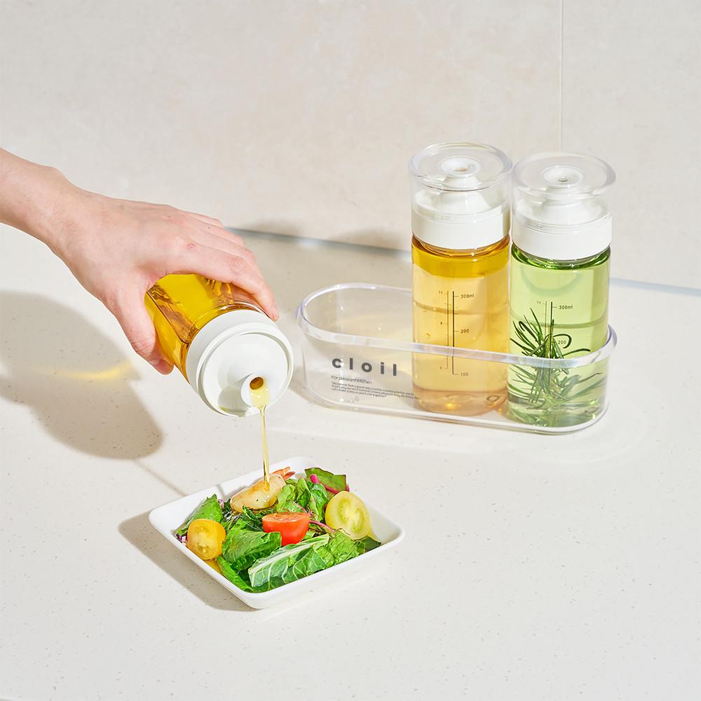 국내생산 에코젠 소재 씨밀렉스 클로일 오일병 350ml 1개, 양념통