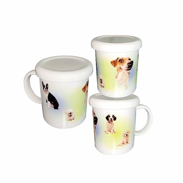 Gradation Puppy mug (blue&yellow)