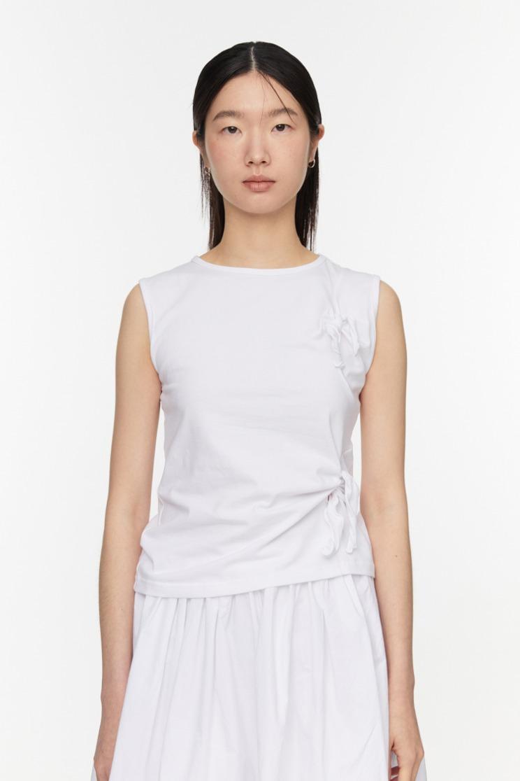 Ribbon sleeveless (WHITE)