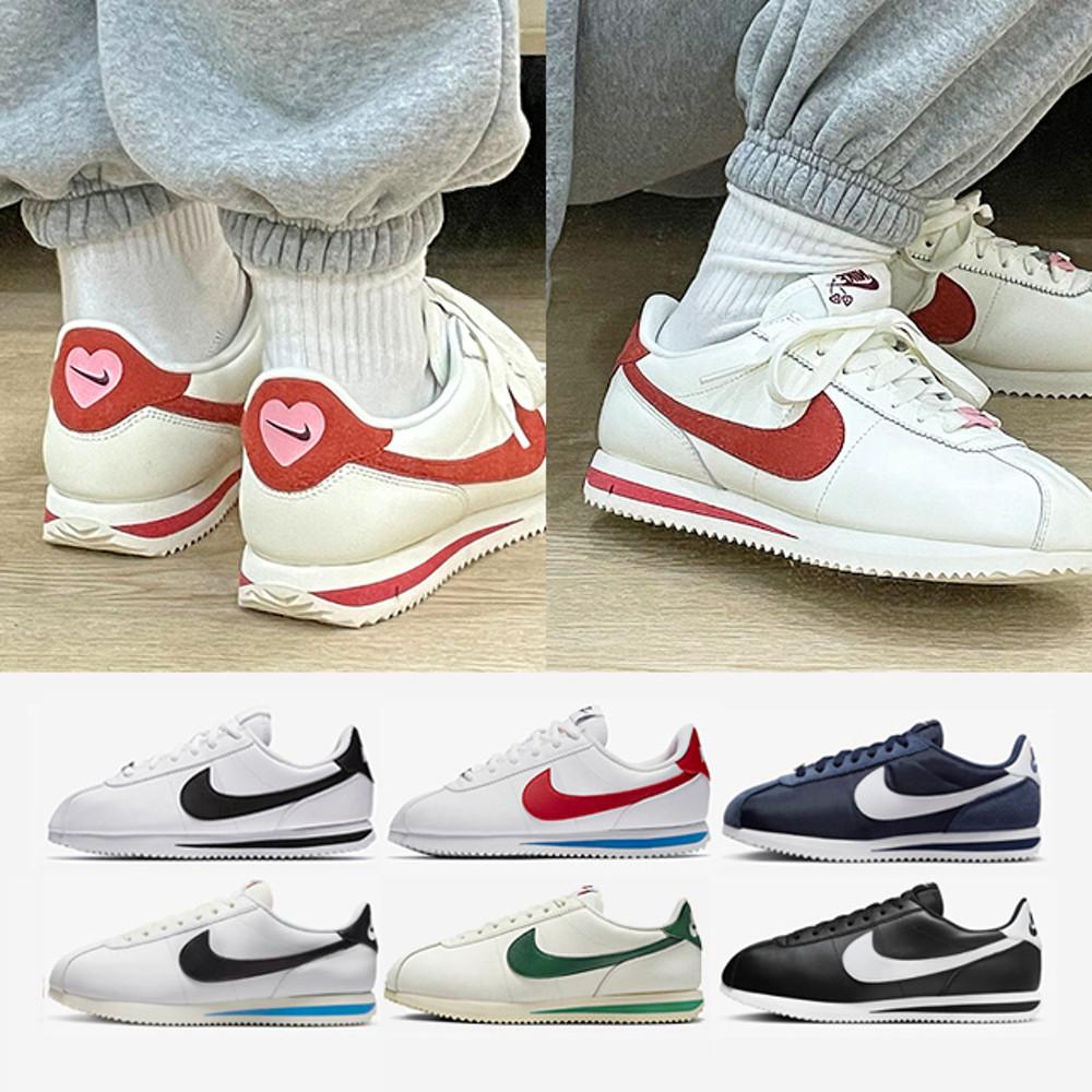 (국내매장판) 나이키 코르테즈 발렌타인 핑크 그린 블랙 흰검 레드 네이비 라일락 검흰