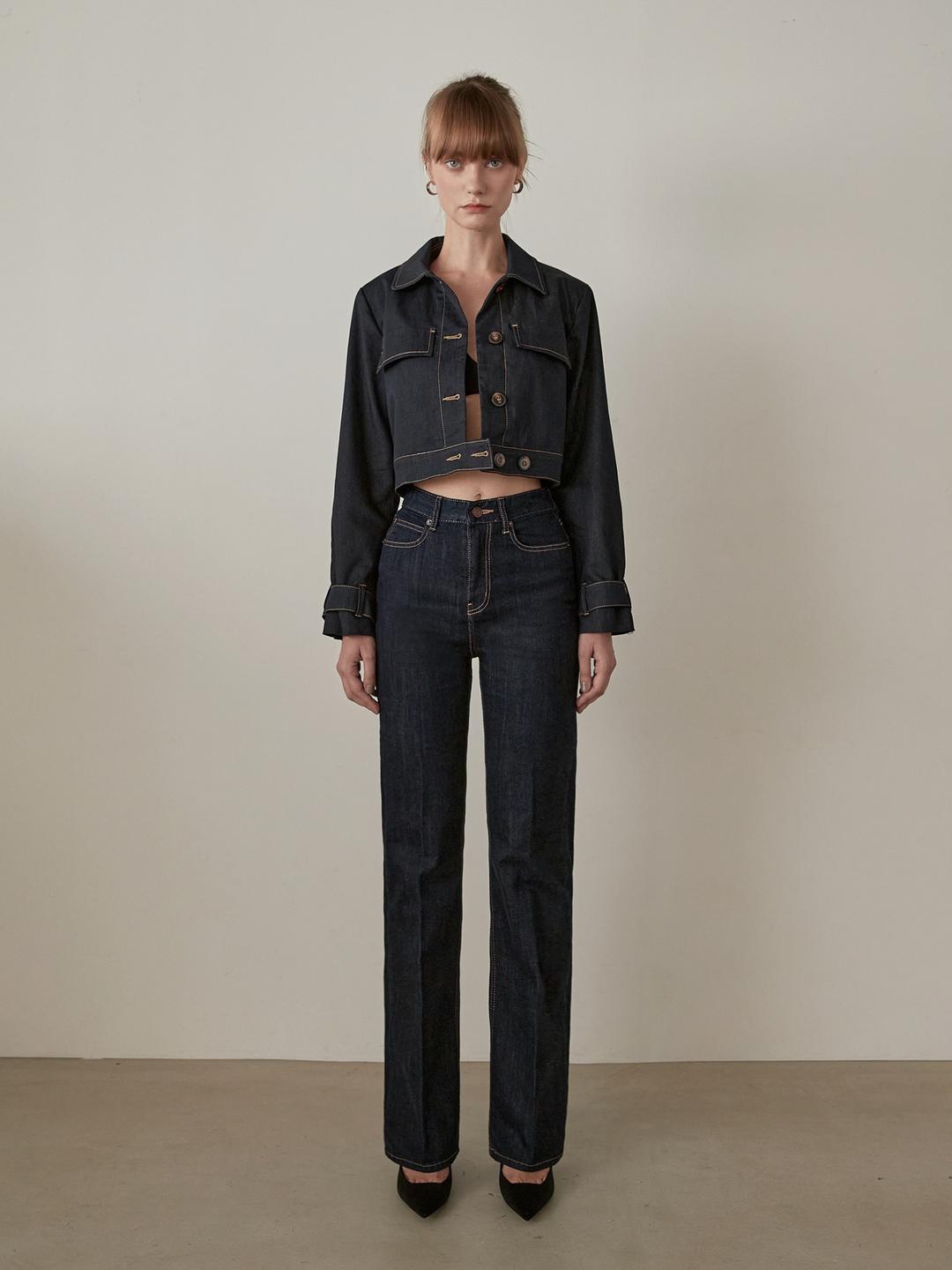 [10/20 예약발송] Classic Flare Denim Black Indigo - YF392