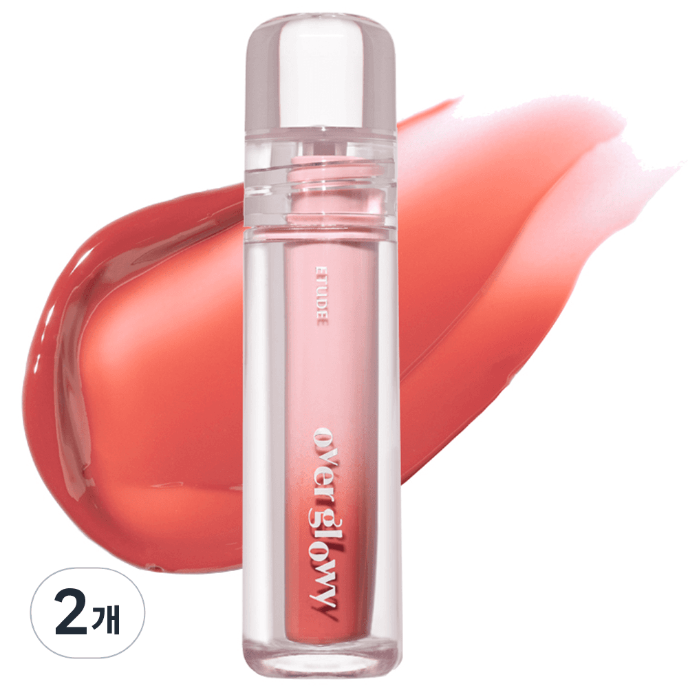 에뛰드 오버 글로이 틴트, 3g, 01 깜고 로즈 젤..., 2개