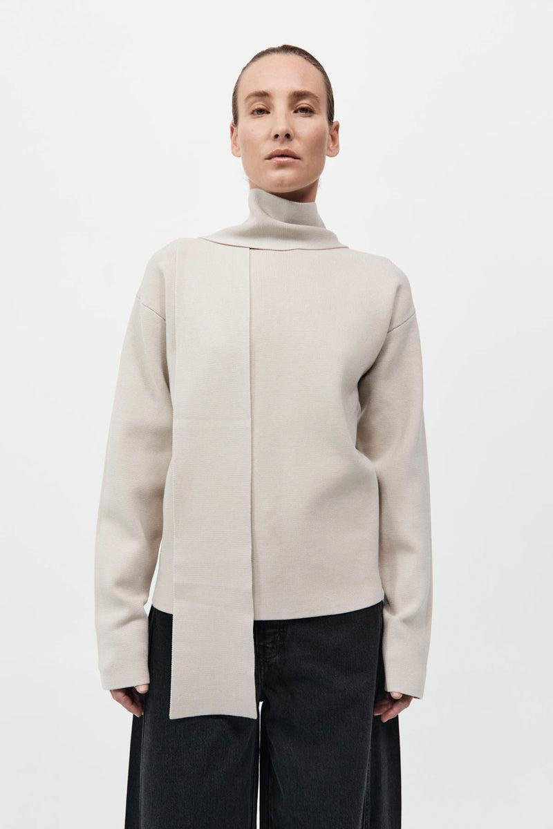 Milano Knit Scarf Jumper - Creme - XXS