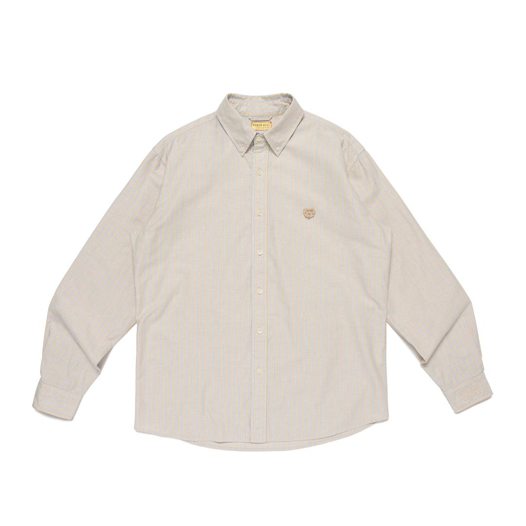 STRIPED BD SHIRT - BEIGE / S