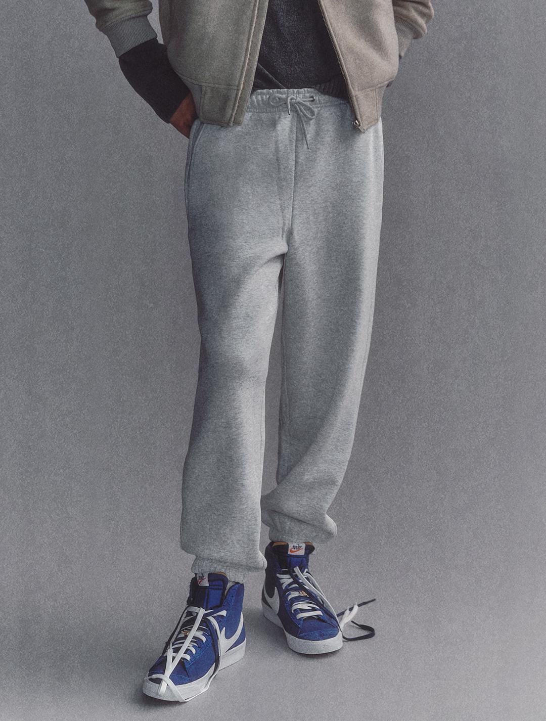 기모 밴딩 조거 팬츠 - 라이트 그레이