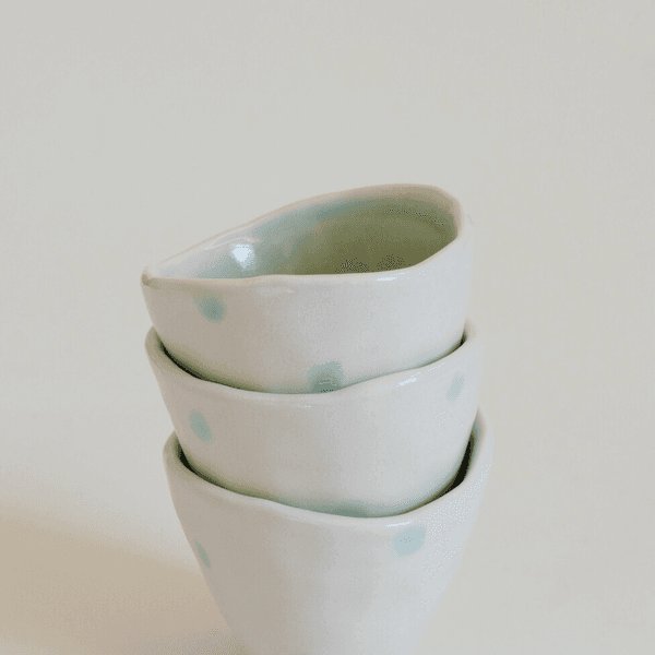 Leaf Cup - Blue Dot