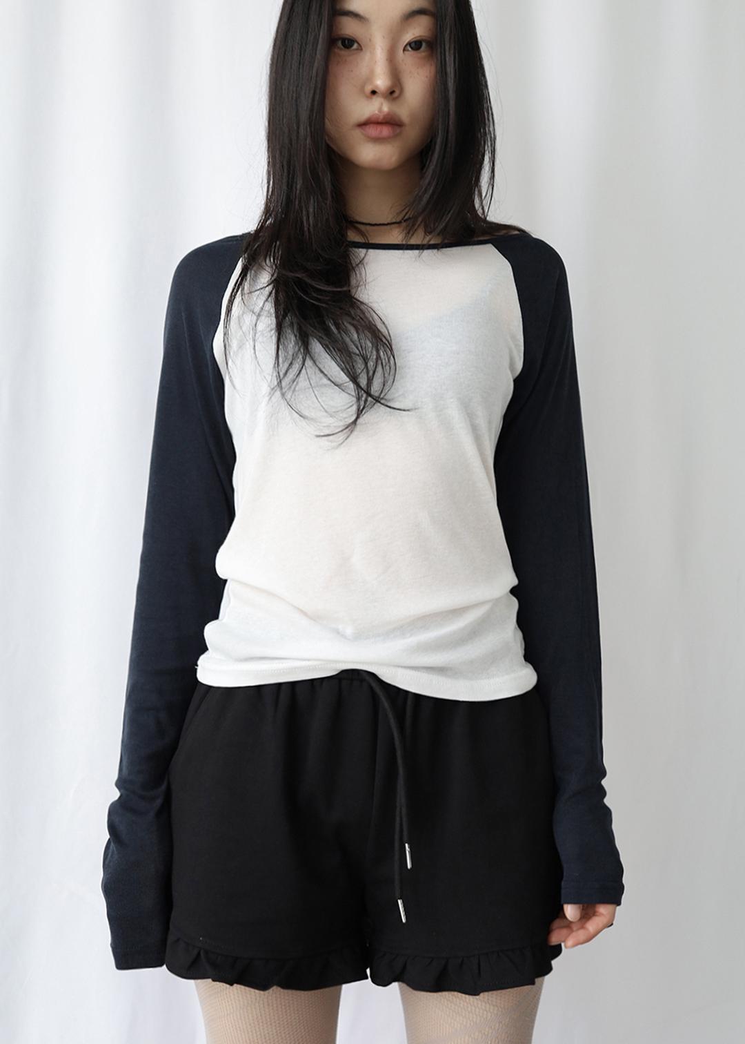 소우노 raglan long sleeve tee