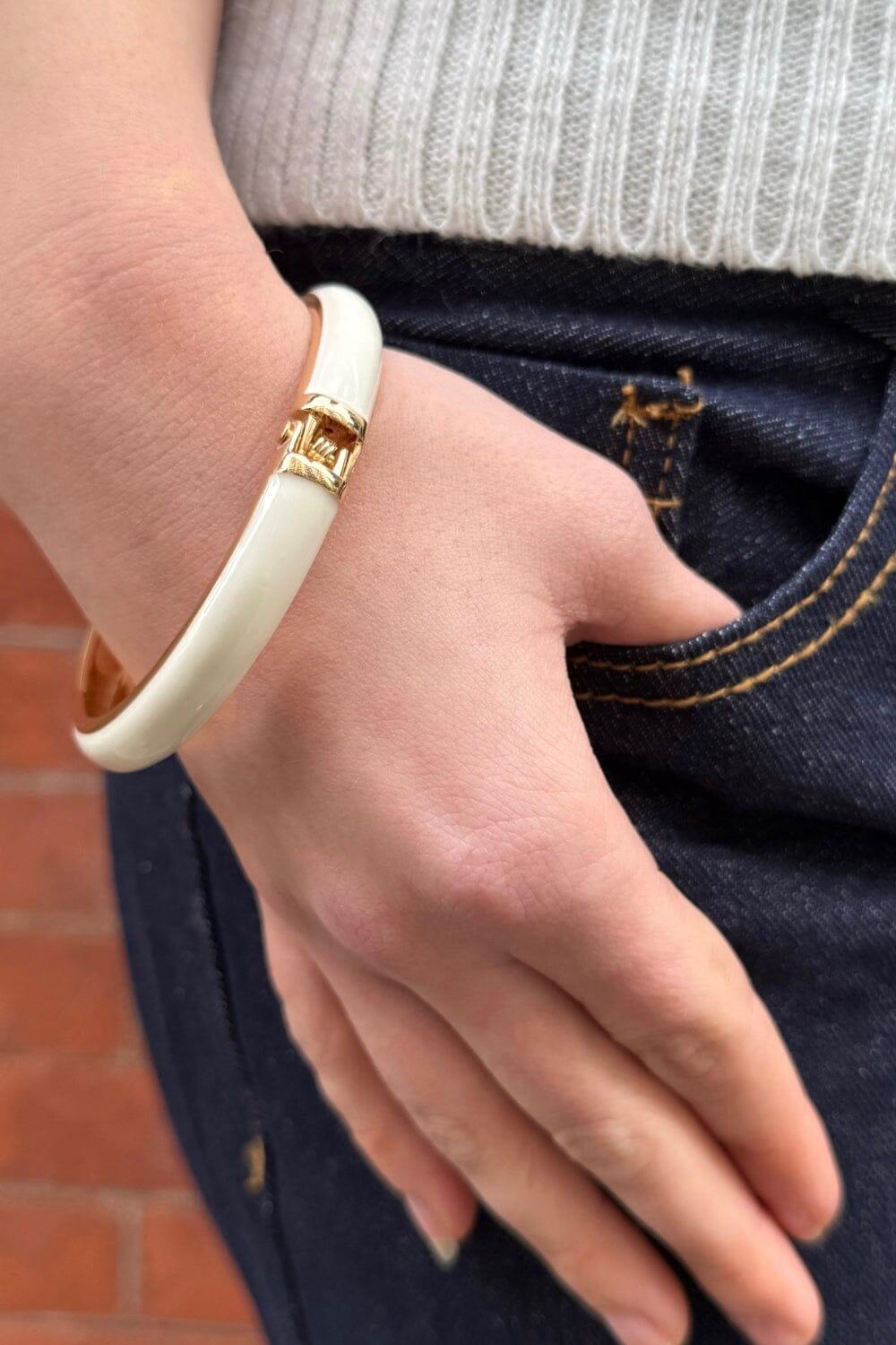 Bangle Bracelet - White