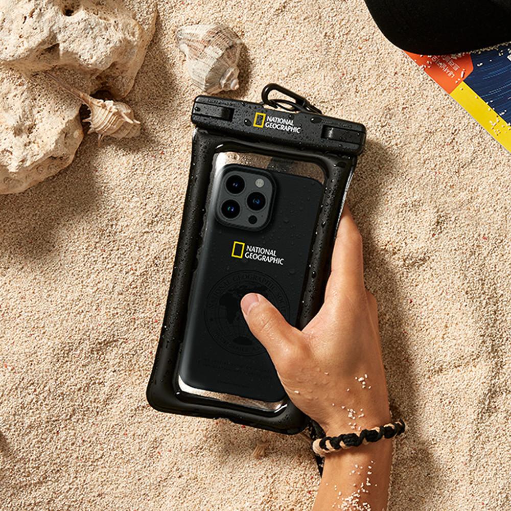 내셔널지오그래픽 4중 잠금 원터치 핸드폰 방수팩DX 암밴드 포함