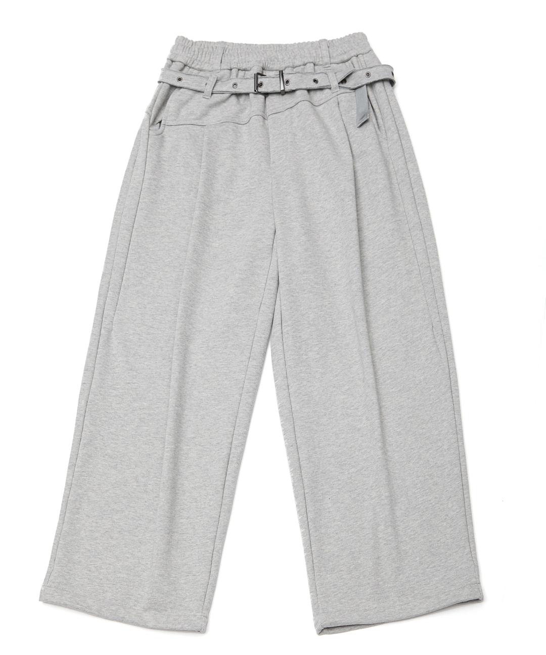 BELTED SWEAT PANTS GREY