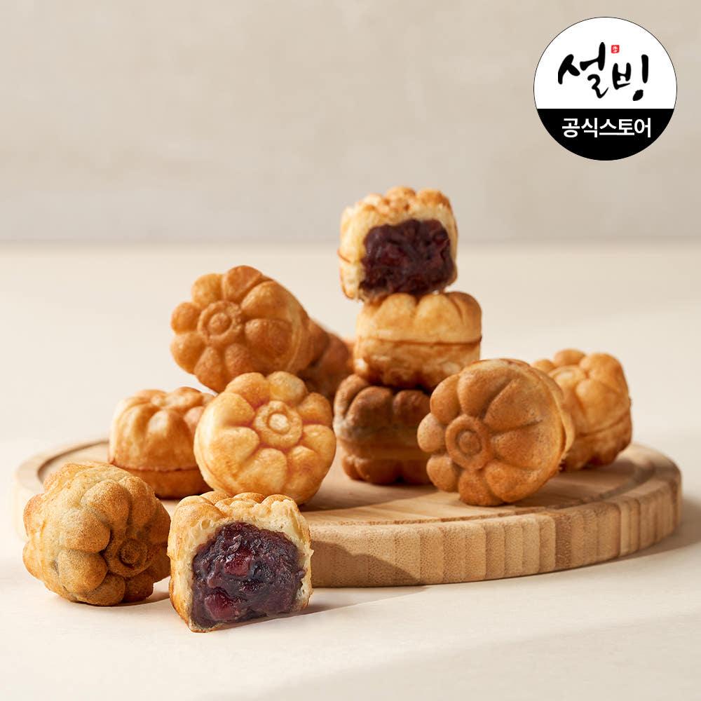 설빙 추억의국화빵 팥 1Kg 홈카페 어린이 디저트 냉동 간식 빵