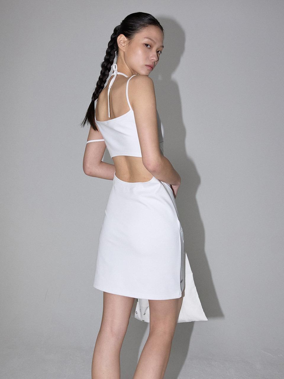 [REFURB] Asymmetric Layered Dress (white)