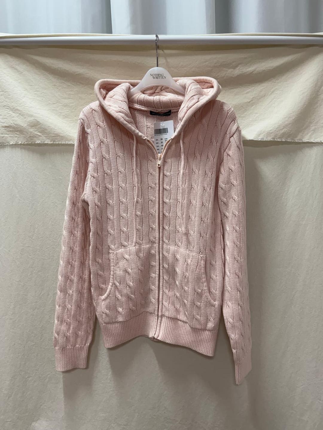 브랜디멜빌 케이블 니트후드집업pink | 후루츠패밀리