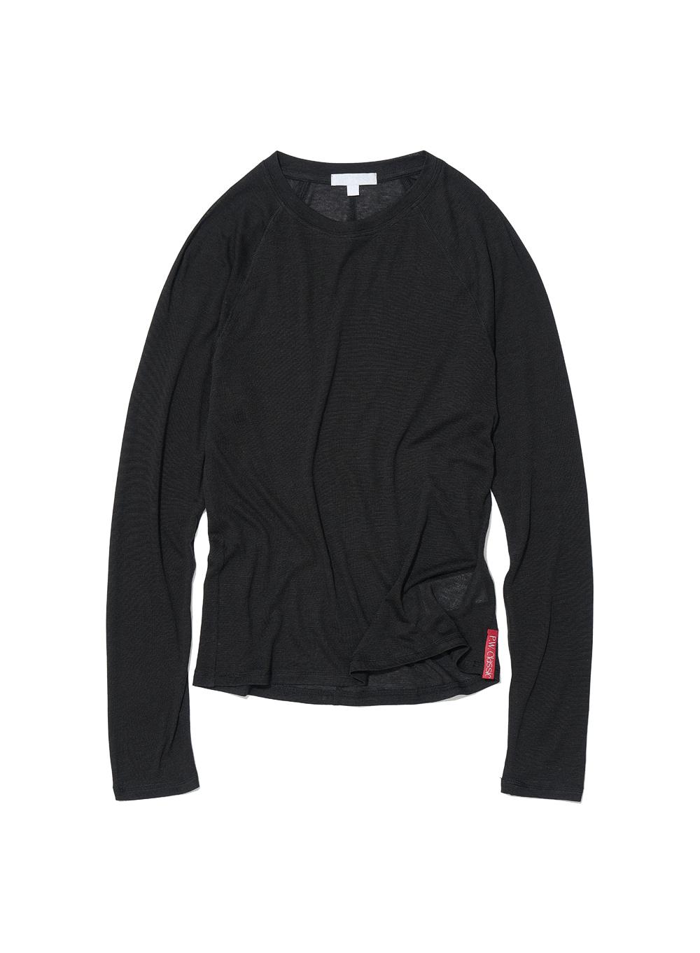 [WOMEN] PWC SHEER RAGLAN LONG SLEEVE TEE_BLACK