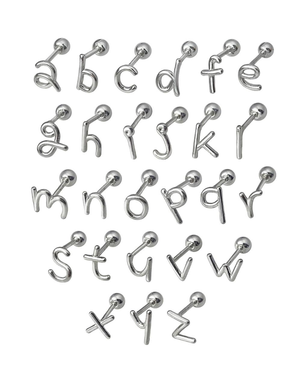 [Silver ver.] Initial doodle piercing