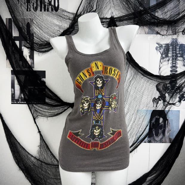 Guns n roses printing sleeveless | 후루츠패밀리