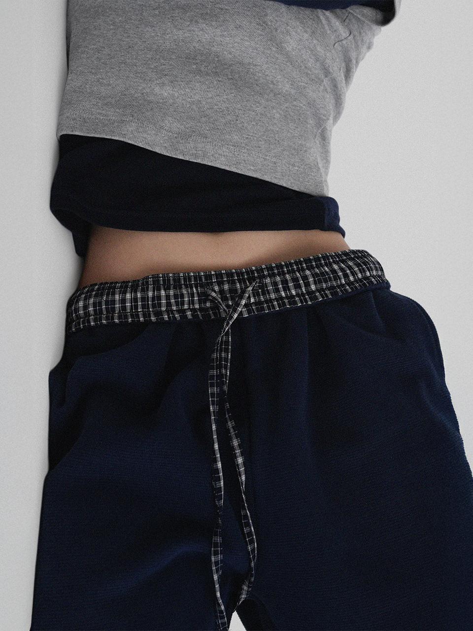 어텀 [made]체크와플스웨트팬츠
