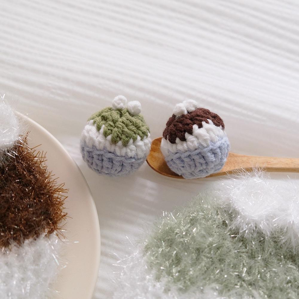 [도안] 빙수 수세미+미니키링