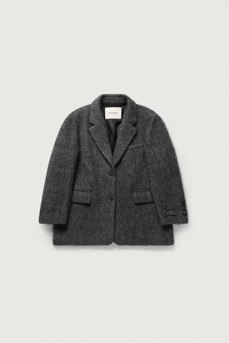 chat de lama - ZVZO - [3차 REORDER] HAIRY WOOL RELAXED FIT JACKET [MELANGE CHARCOAL] - 12/2 순차배송