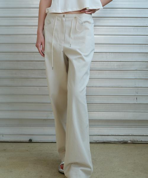엔써이즈예스(ANSWER IS YES)  Going Cotton Wide Pants cream - 사이즈 & 후기 | 무신사