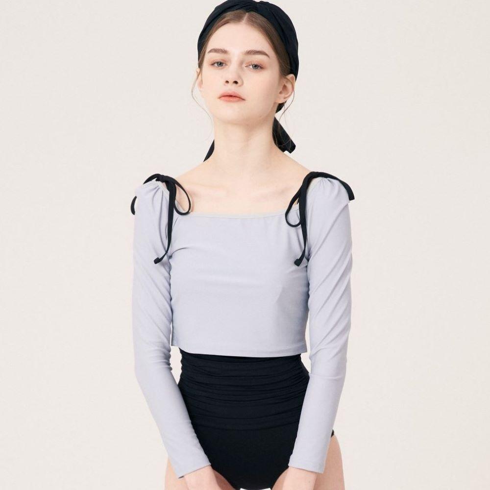 [PINO BLANCO​] Grey Crop Swim T-shirt