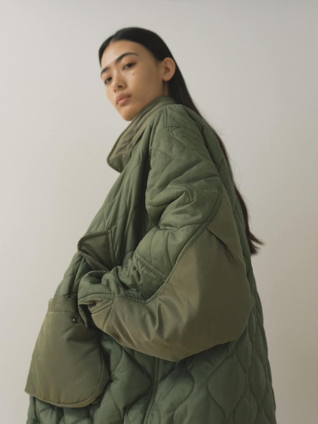 멀티 퀼티드 점퍼 - 카키