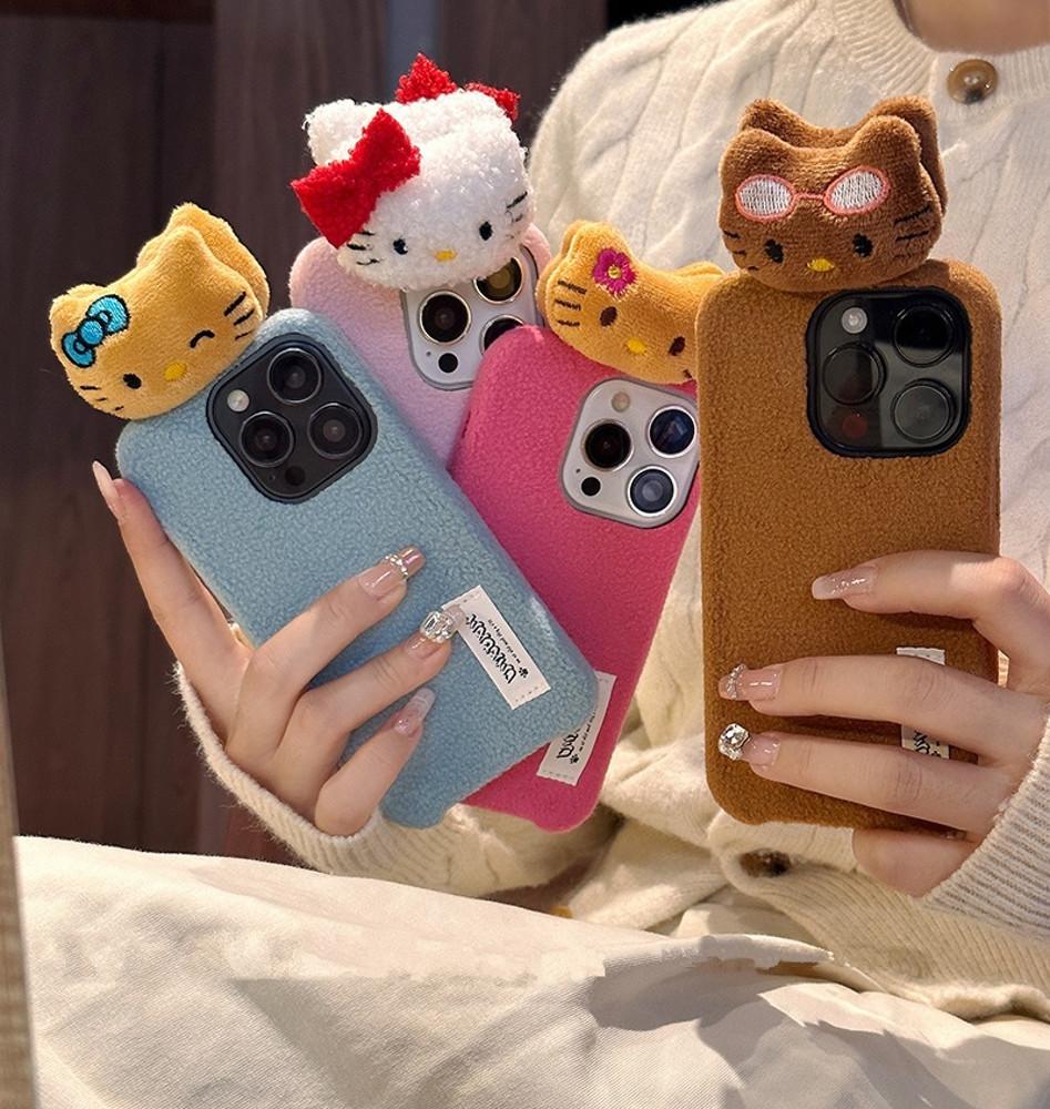 6type 키치 양털 키티 아이폰케이스