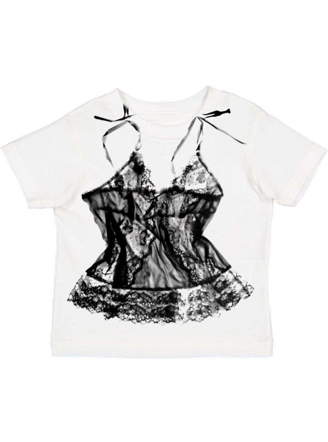 Lingerie Baby Tee - Small / Black