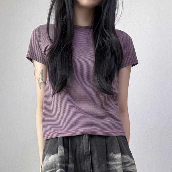 피엔 스트라이프 반팔 티셔츠 [4Color]