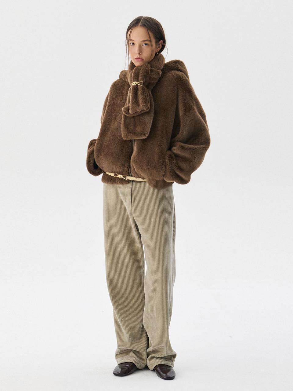 Reversible Mink fur Jumper_Brown