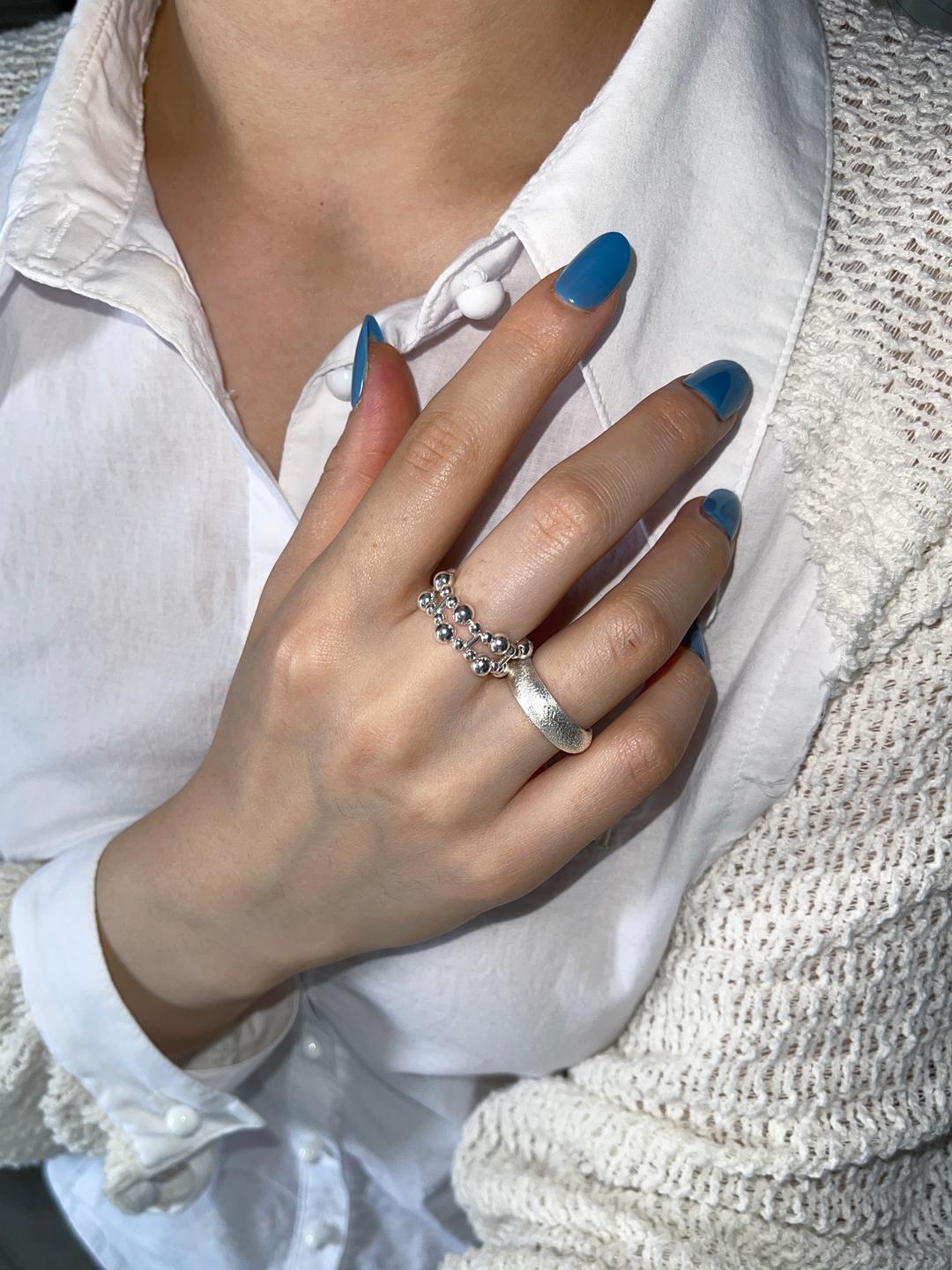 Silver Ball Fence Ring