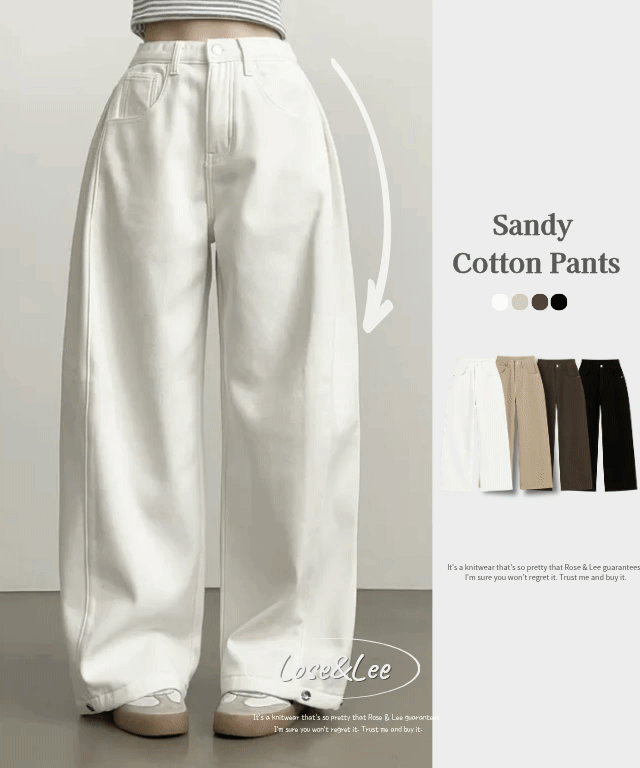 샌디 오버핏 사이드핀턱 팬츠