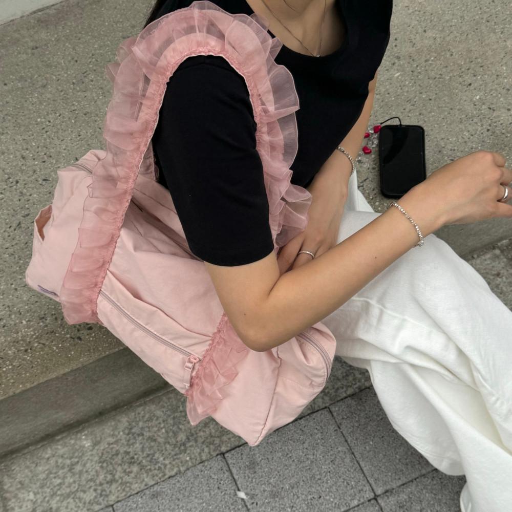 KIMIMI MADE 키미미 프릴숄더백 키미백 라이트핑크  kimi bag light pink