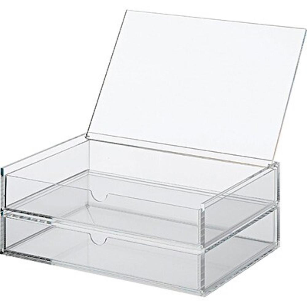 [MUJI] 아크릴 2단 덮개 서랍 L