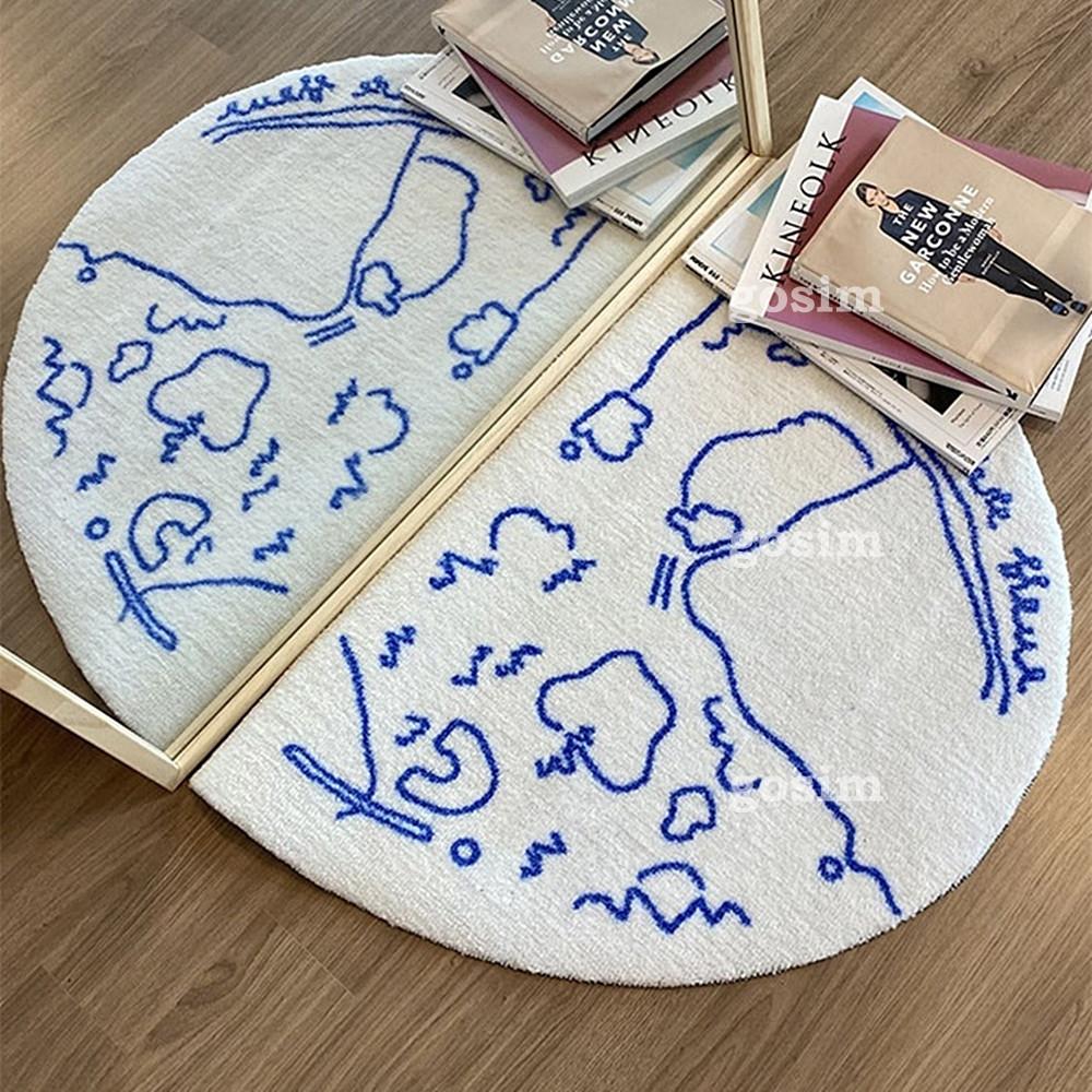 드로잉 레터링 발매트 블루 40x60cm