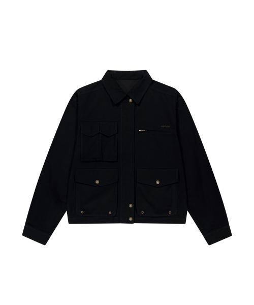 Cotton Utility Jacket (Black)