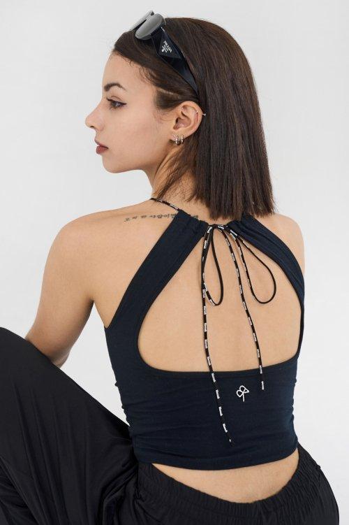 Halter Back Open Sleeveless Top