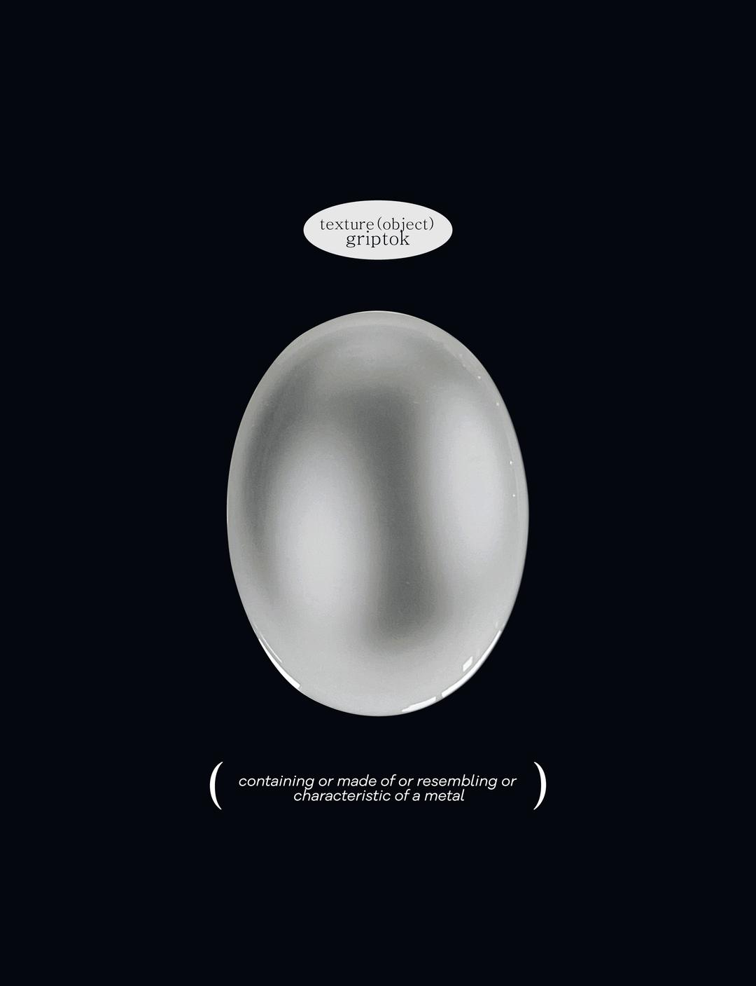 [키치킥키] Glossy - Metal (Oval) Smarttok (에폭시 스마트톡)