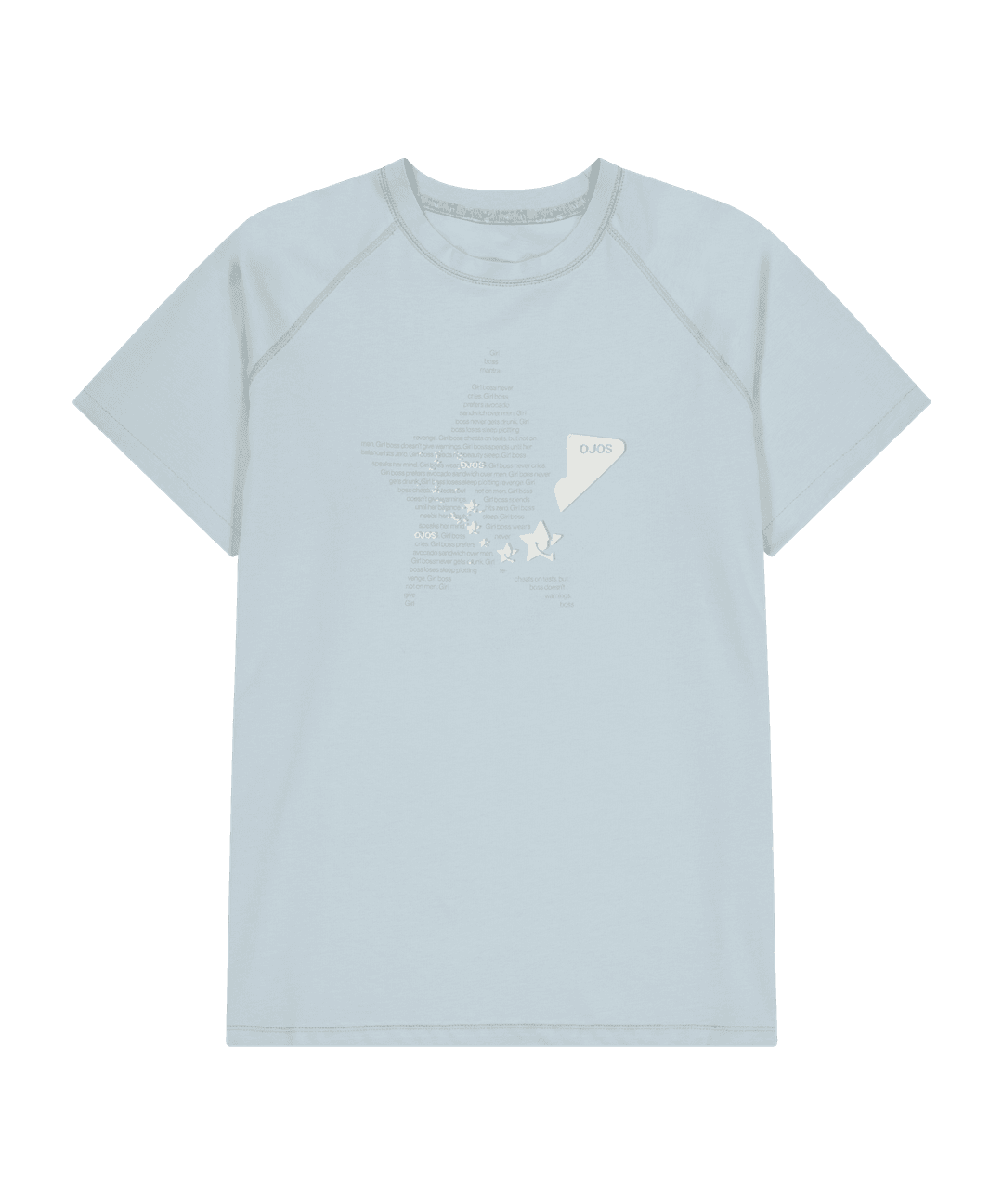 Double Sleeves Raglan T-shirt / Stone Blue