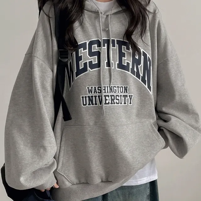 [봄신상/오버핏]웨스턴 프린팅 후드티