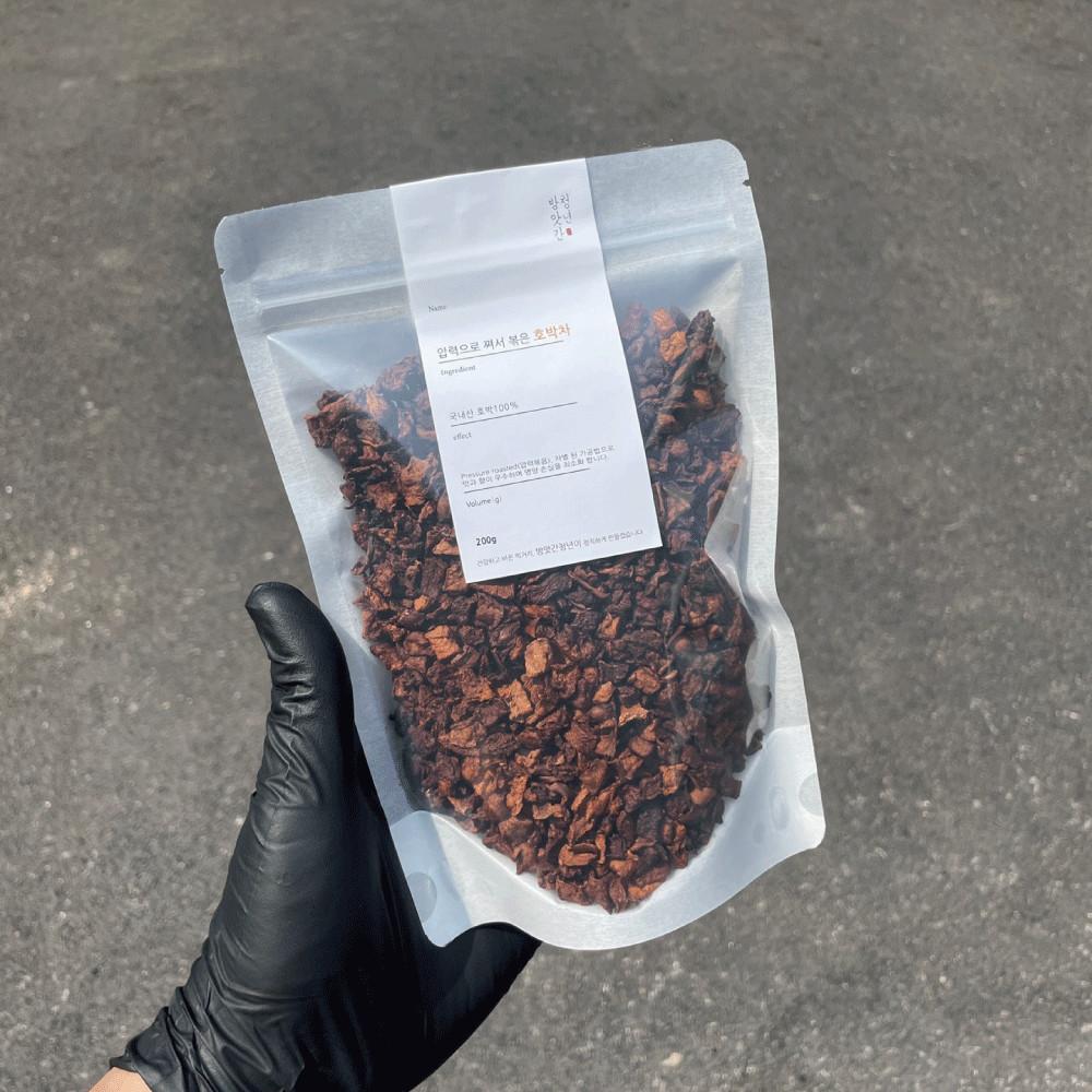 방앗간청년 압력으로 쪄서 볶은 호박차 100g