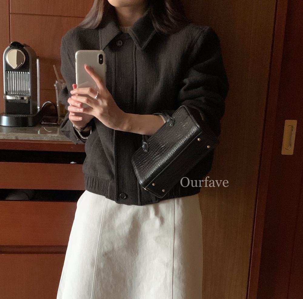 테디 울 블루종 자켓