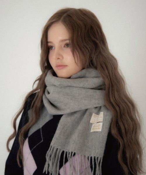 PREMIUM PURE WOOL 100 MUFFLER [ LIGHT GRAY ] - 프리미엄 울 100 머플러 (M001LG)