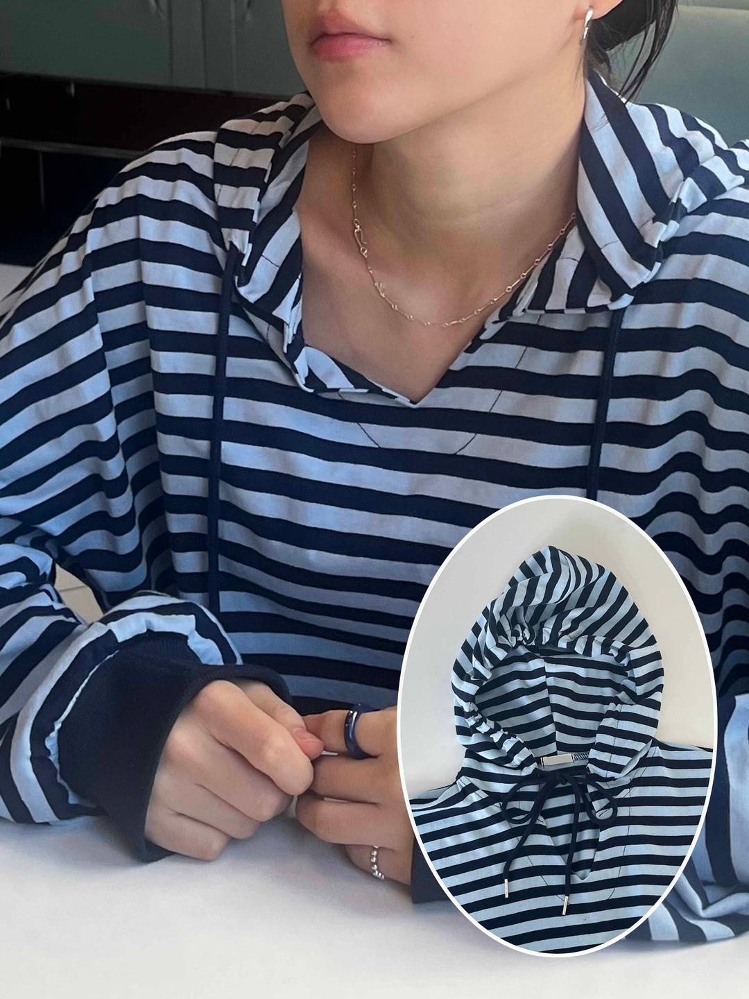 stripe hoody mtm (2color)