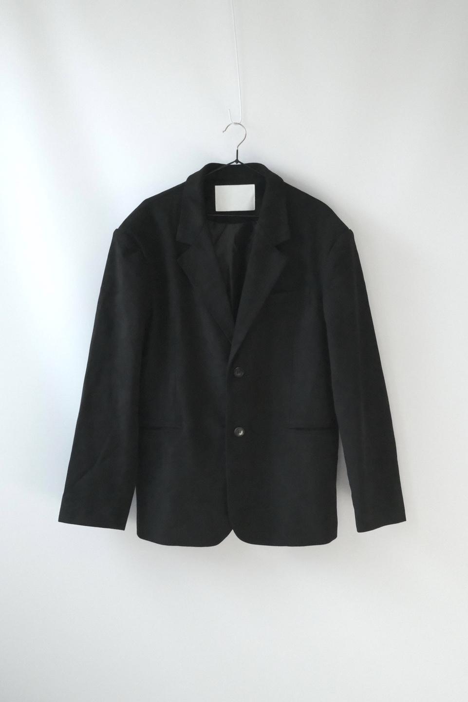 블랙 오버핏 스웨이드 자켓