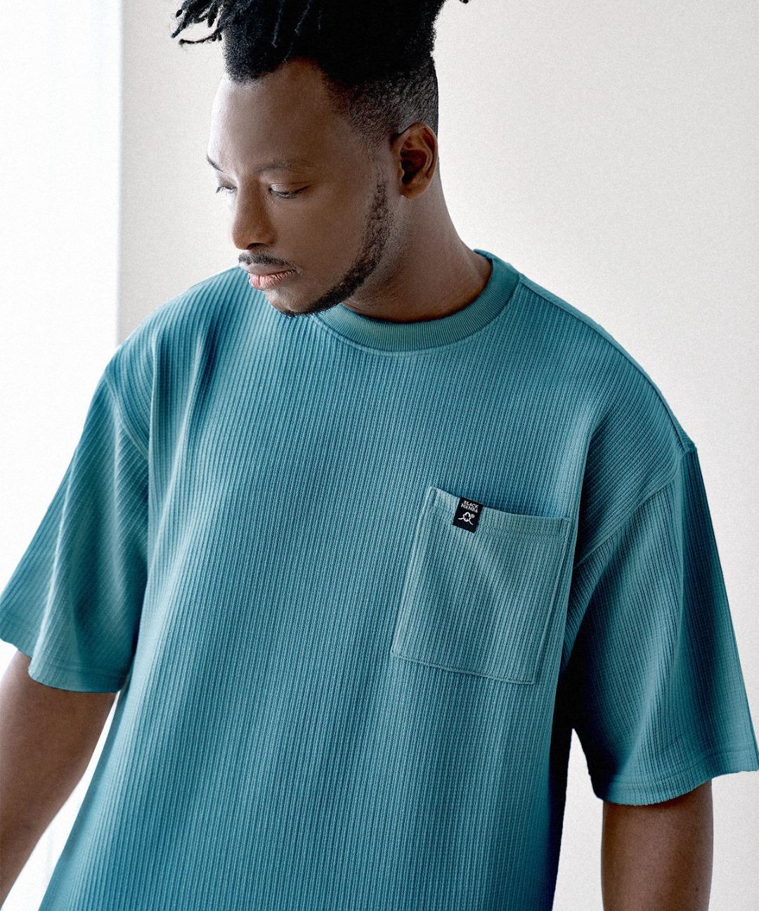 [5차 재입고] 실링 와플 반팔 티셔츠 (블리쉬그린)